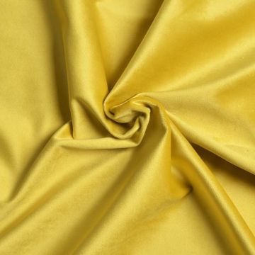 Boutique Velvet Curtain Fabric Lemon 150cm