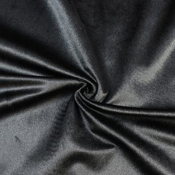Plain Curtain Velvet Fabric 38 Black 150cm