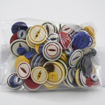 Bag of Two Tone Two Hole Buttons Assorted 100g