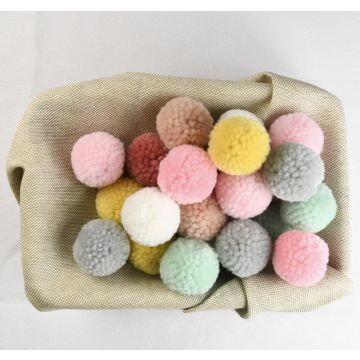 Rico Yarn Pompon Set of 24 Pastel Mix 