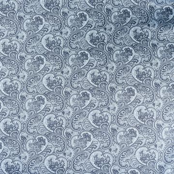Paisley Cotton Poplin Fabric Blue 112cm