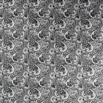 Paisley Cotton Poplin Fabric Black 112cm