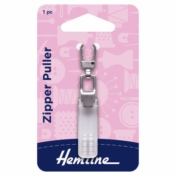 Hemline Zipper Puller Rectangle Transparent 1.5cm