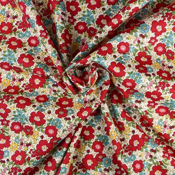 Betty Boo Poplin Fabric Red 110cm