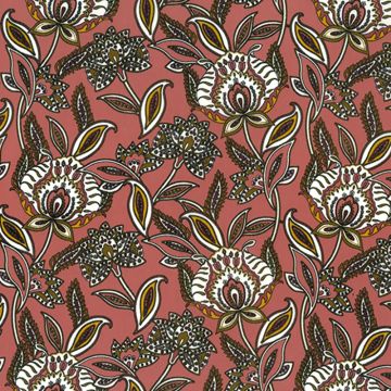 Traditional Print Polyester Fabric Rose 145cm