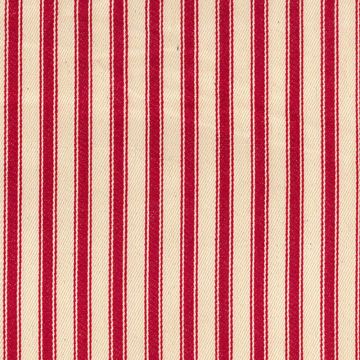Canvas Ticking Stripe Fabric Red 137cm