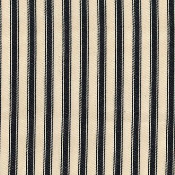 Canvas Ticking Stripe Fabric Black 137cm