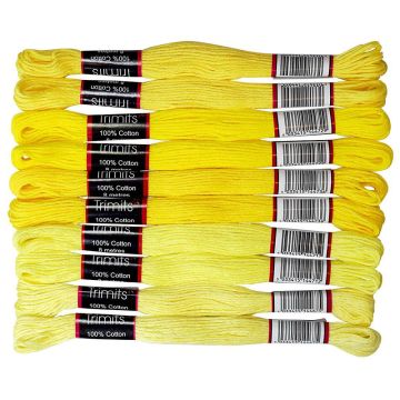 Trimits Embroidery Thread Pack Yellows 10pcs x 8mt