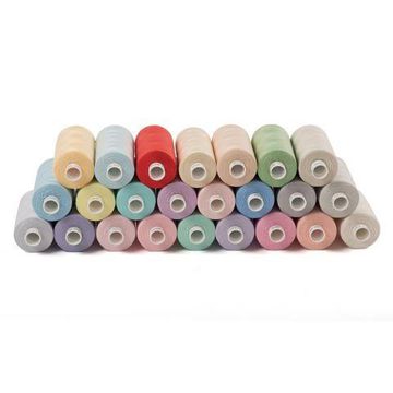 Box of Coats Moon Sewing Thread Assortment Pastels 24reels x 914m 1000yd
