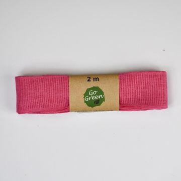 Go Green Nature Taft Cotton Ribbon Hanks 241 Cerise 25mm x 2mtrs