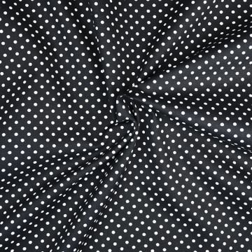 Spot Print Cotton Fabric Black 112cm