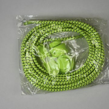 Pack of Cord Elastic, Stoppers and Ends 03 Neon Green 3mm x 120cm x 2 x 2