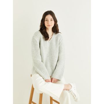 Hayfield Bonus Aran With Wool Ladies Sweater Pattern 10323 81cm-137cm
