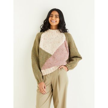 Hayfield Bonus Chunky Tweed Ladies Sweater Pattern 10345 81cm-137cm