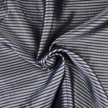 Regency Stripe Viscose Blend Lining Fabric Blue 150cm