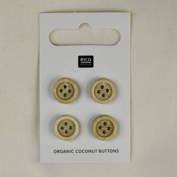 Coconut Buttons  10mm 4pcs