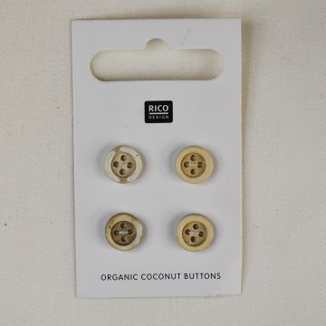 Coconut Buttons  13mm 4pcs