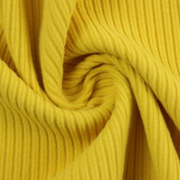 Chunky Rib Knit Fabric 6 Yellow 145cm