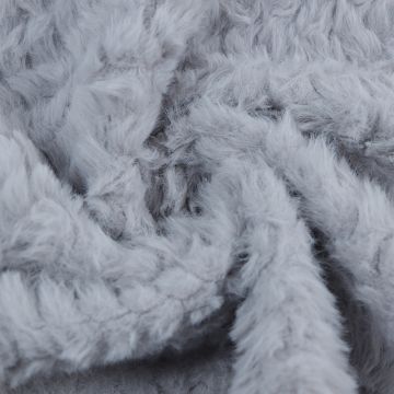 Structured Fur Fabric 7-1 Silver 150cm