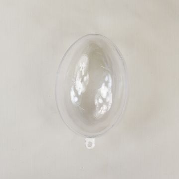 Pack of Clear Part Fillable Egg Clear 10cm