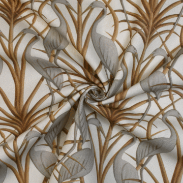 The Chateau By Angel Strawbridge Nouveau Heron Curtain Fabric Cream 140cm