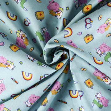 Peppa Pig Dr Peppa Cotton Fabric Multi 150cm