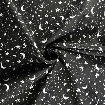 Stars and Moons Polycotton Fabric 110cm