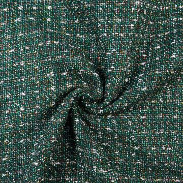 Embroidered Lurex Weave Fabric  COl 3 Green 145cm