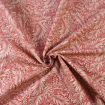 William Morris Larkspur Cotton Fabric Crimson 140cm