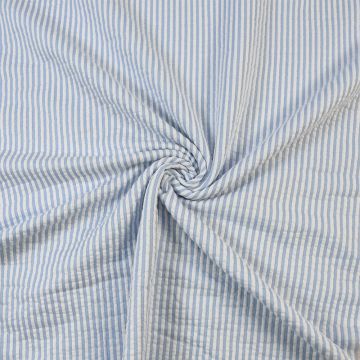 Seersucker Style Stripe Jersey Fabric Sand 520 145cm