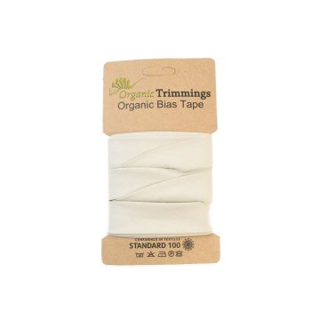Organic Cotton Poplin Bias Tape Sand 5mt