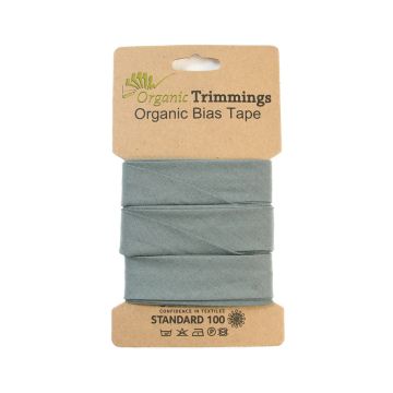 Organic Cotton Poplin Bias Tape Dusty Mint 5mt