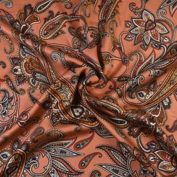Italian Paisley Swirl Viscose Fabric  145cm