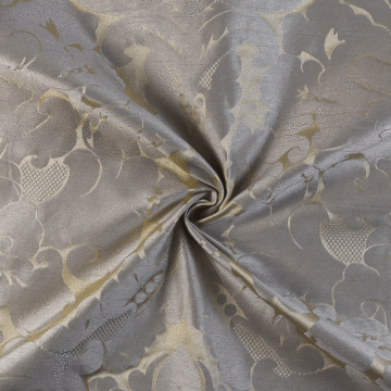 Faux Silk Curtain Fabric 16 Grey 140cm