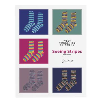 WYS Knitting Pattern Seeing Stripes Socks Signature 4 Ply  Various