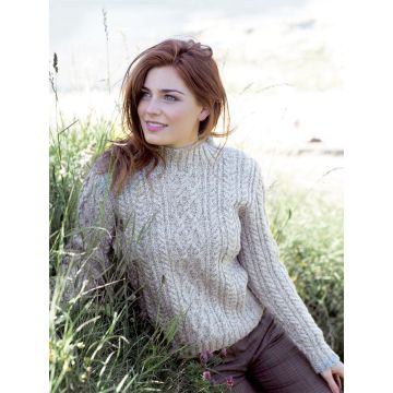 WYS Knitting Pattern Alana Cabled Sweater Wild Aran Shetland  32 to 50in
