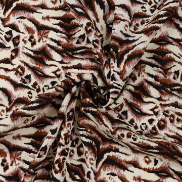 Wild Viscose Poplin Fabric 1 Brown 150cm