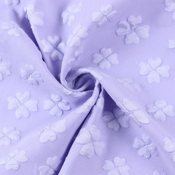 Clover Textured Poly Spandex Fabric  Lilac Purple 150cm