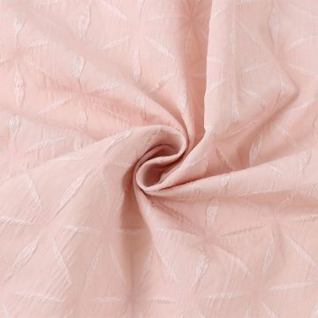 Geometric Poly Spandex Woven Jacquard Fabric   Blush Pink 145cm