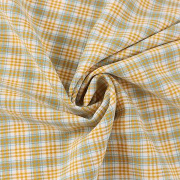 Viscose Blend Woven Check Fabric 2 Yellow 150cm