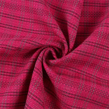 Basket Weave Poly Viscose Stetch Fabric  Cerise Pink 150cm