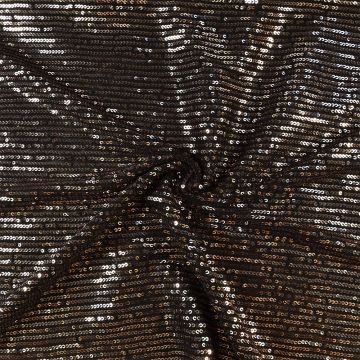 Chainmail Embroidered Sequin Fabric  Bronze 138cm
