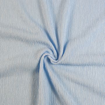Tree Bark Polyester Crinkle Fabric Light Blue 140cm