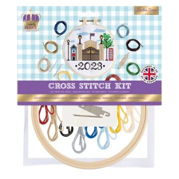 Simply Make Cross Stitch London Scene Kit Multi 24cm x 23cm