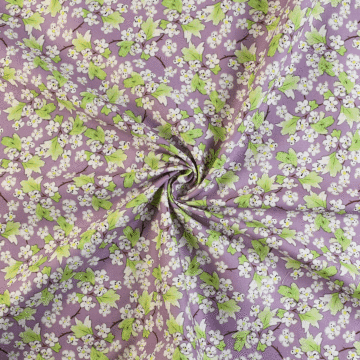 Debbie Shore A Country Walk Blossom 100% Cotton Fabric Lilac 110cm