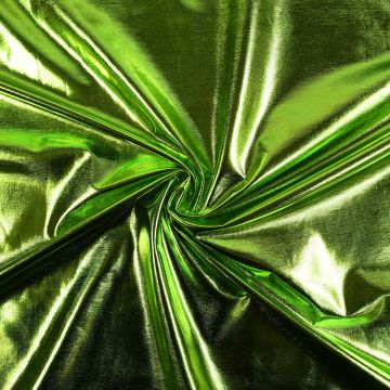 Polyester Spandex Stretch Jersey Foil Fabric Lime 147cm