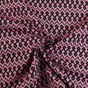 Ziggy Jacquard Polycotton Curtain Fabric  C7 Pink 140cm