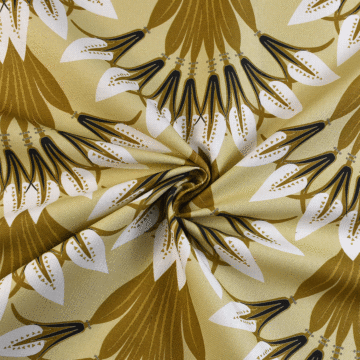 Splendour Woven Print Furnishing Fabric C5 Gold 140
