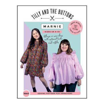 Tilly and the Buttons Sewing Pattern 1040 Marnie Blouse and Mini Dress  6-34