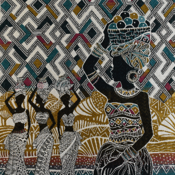 African Tapestry Panel Multi 48 x 48cm